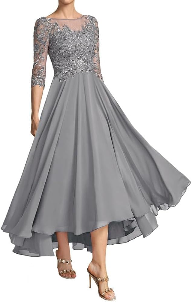 Amazon.com: Xuzey Women's Tea Length Lace Mother of The Bride